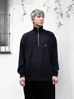 FreshService THERMAL JERSEY HARF ZIP KNIT MARK STYLE