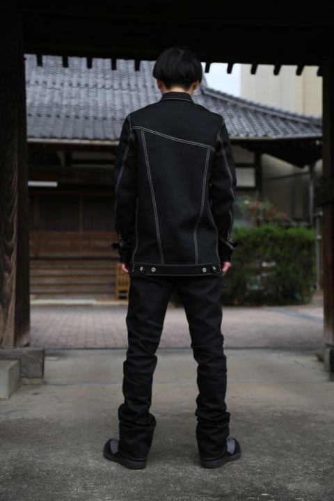 sulvam Mens slim denim jacket & Mens boots cut denim pants style 2020.12.19.