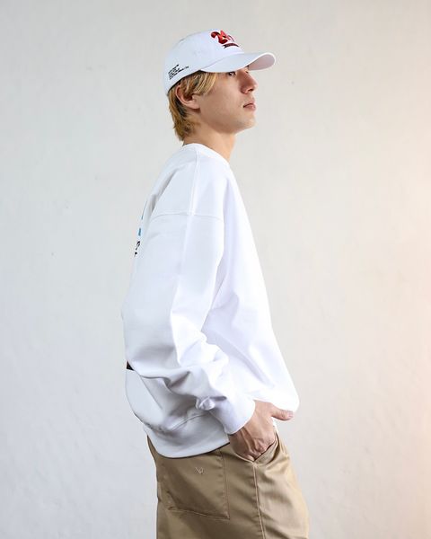 FreshService 24SS CORPORATE PRINTED CREW NECK SWEAT"All Day All Night" style 2024.3.8
