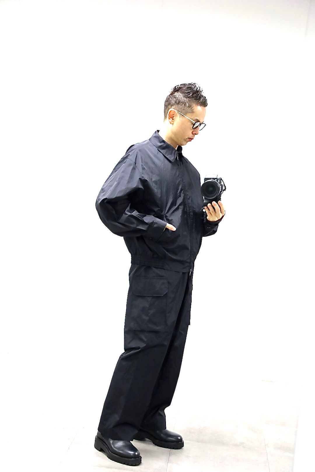 blurhms ブラームス 26SS Poly-Silk Side Seamless 6P Pants(BHS26S010)Black