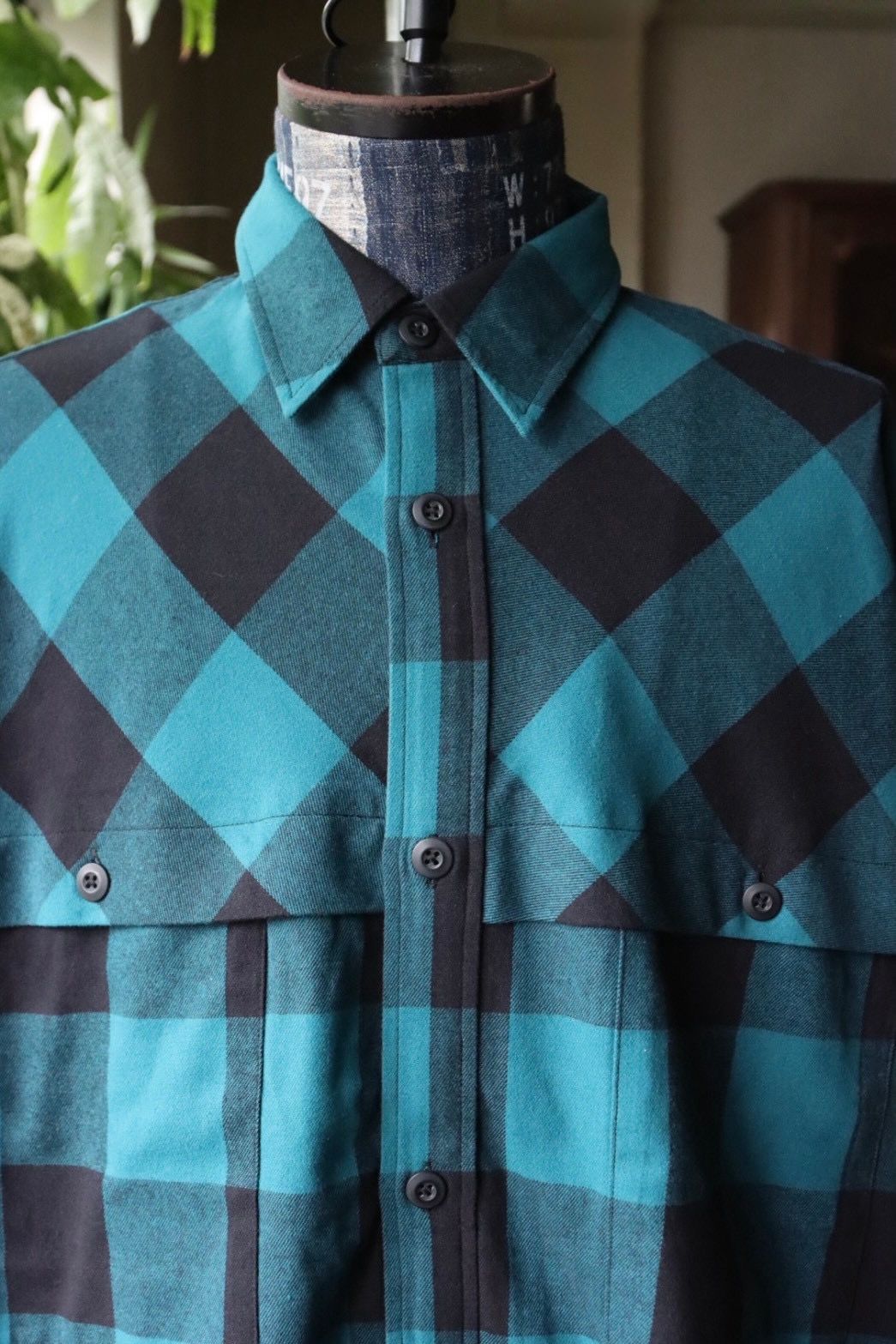 フレッシュサービス FLANNEL CHECK OVER YOKE SHIRT (FSC253-50129)GREEN