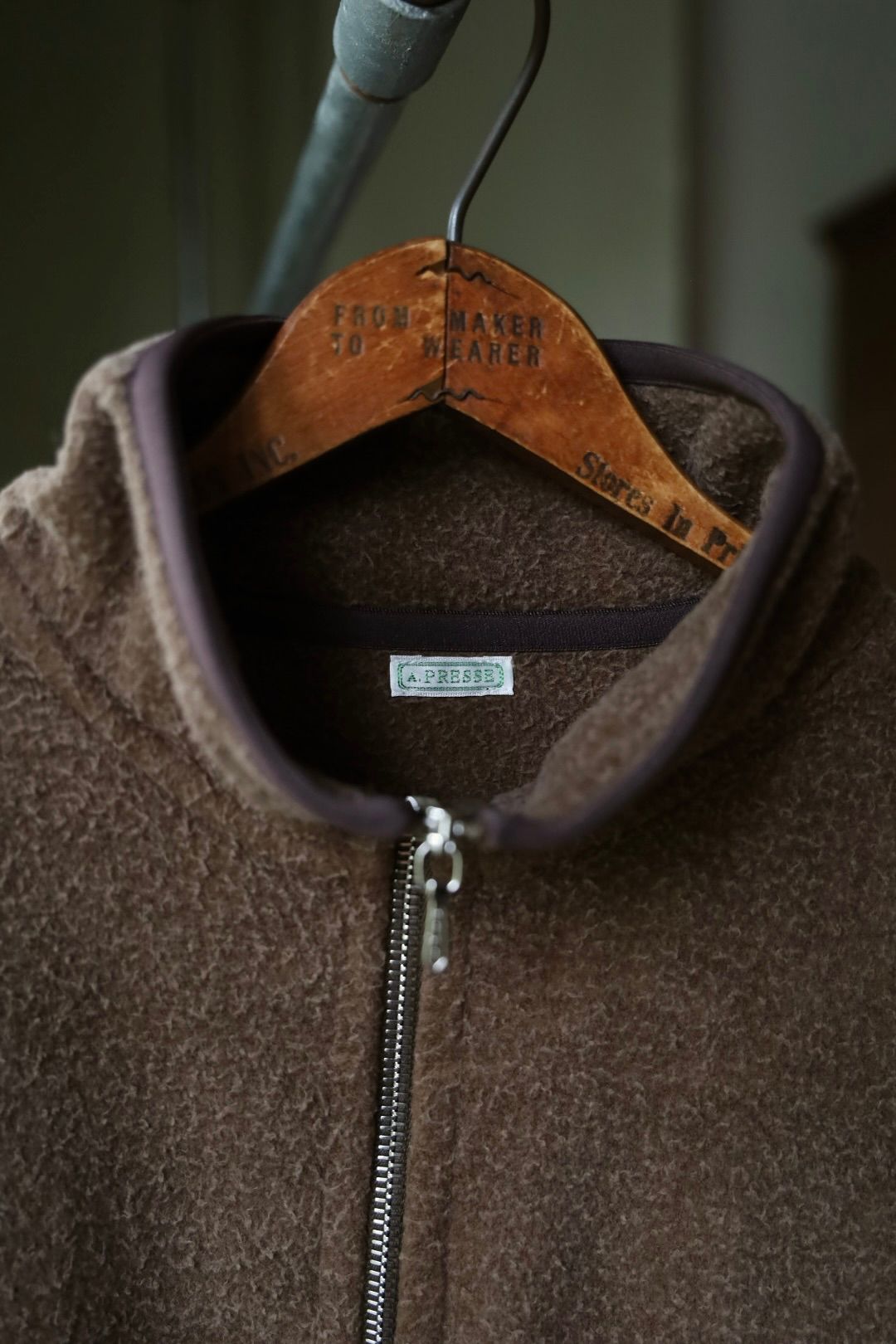 アプレッセ 2026 STYLE2 Vintage Silk Fleece Harf ZIP Jacket(26AAP-01-29)BROWN☆10月17日(土)新作発売！