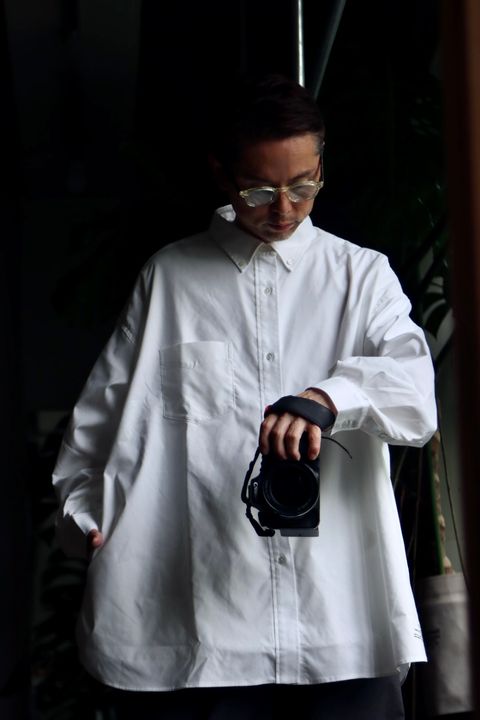 FreshService DRY OXFORD CORPORATE L/S B.D. SHIRT"WHITE"スタイル