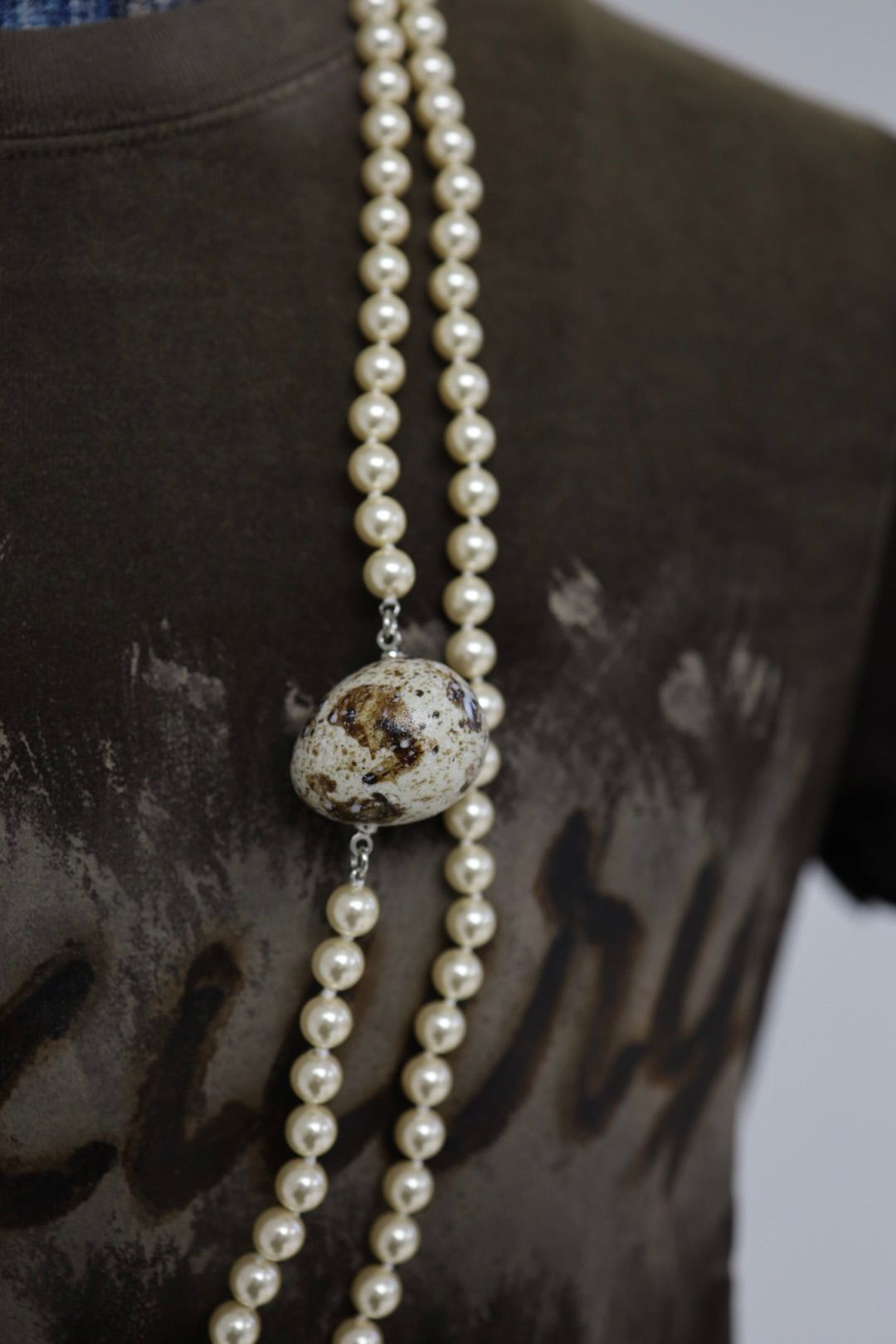 doublet ダブレット26SS FOOD SAMPLE PEARL NECKLACE (26SS83AC43) EGG★1月17日(土)11:00発売！