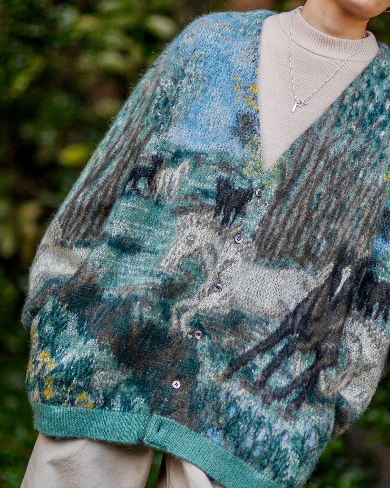 YOKE×KEITA MARUYAMA HORSE JAQUCARD MOHAIR CARDIGAN style.2024.11.28