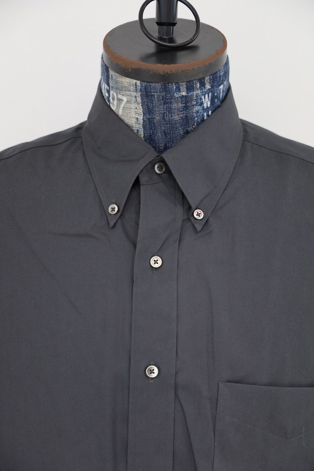 グラフペーパー Easy Care Poplin S/S Oversized B.D Shirt(GM263-50621)GRAY☆7月11日(土)発売！