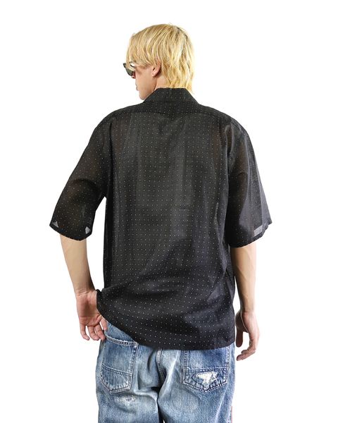 ブラームス24SS blurhms Square Dot Open-collar Shirt style 2024.4.12