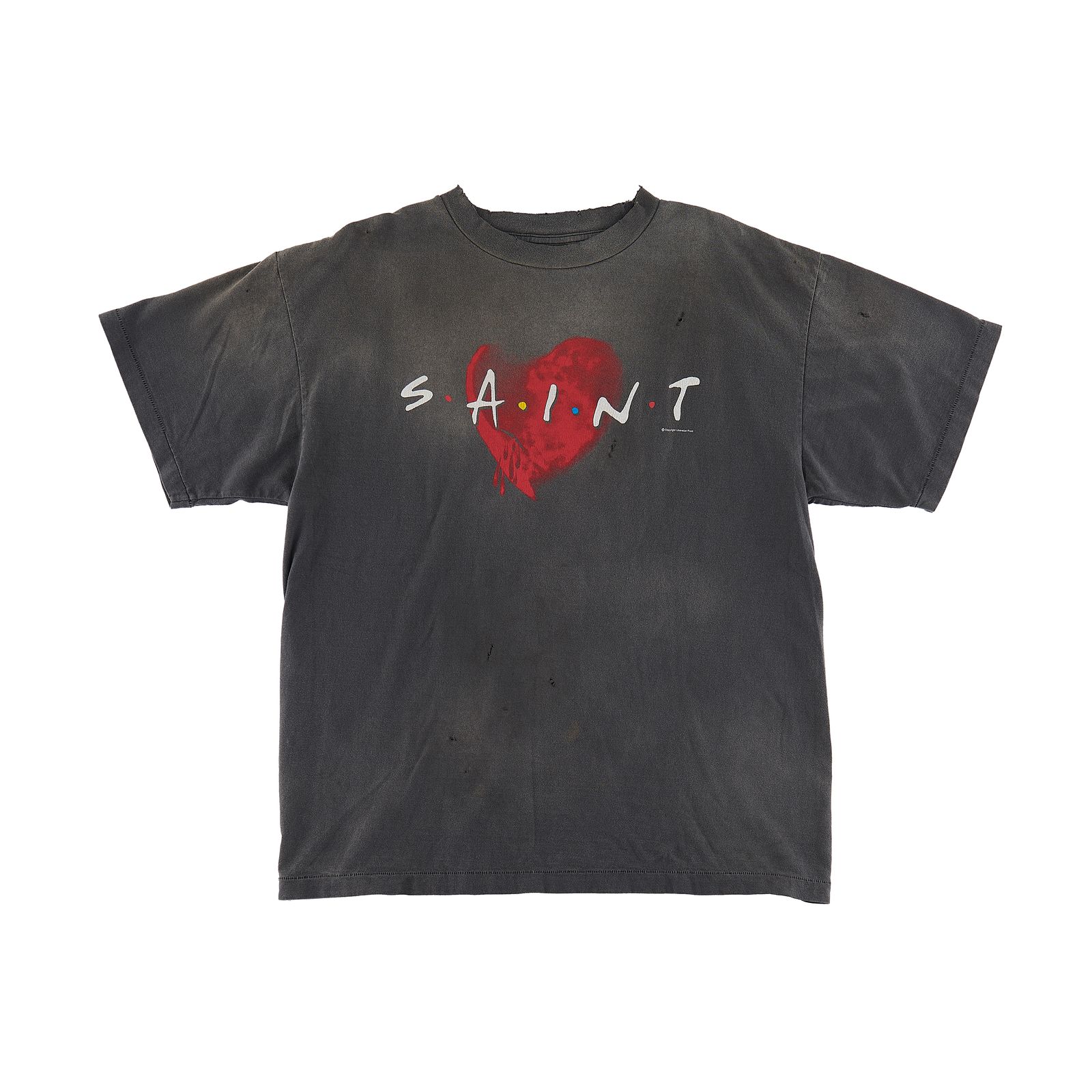 saint michael mxxxxxx セントマイケル ハートTシャツ袖丈約215cm