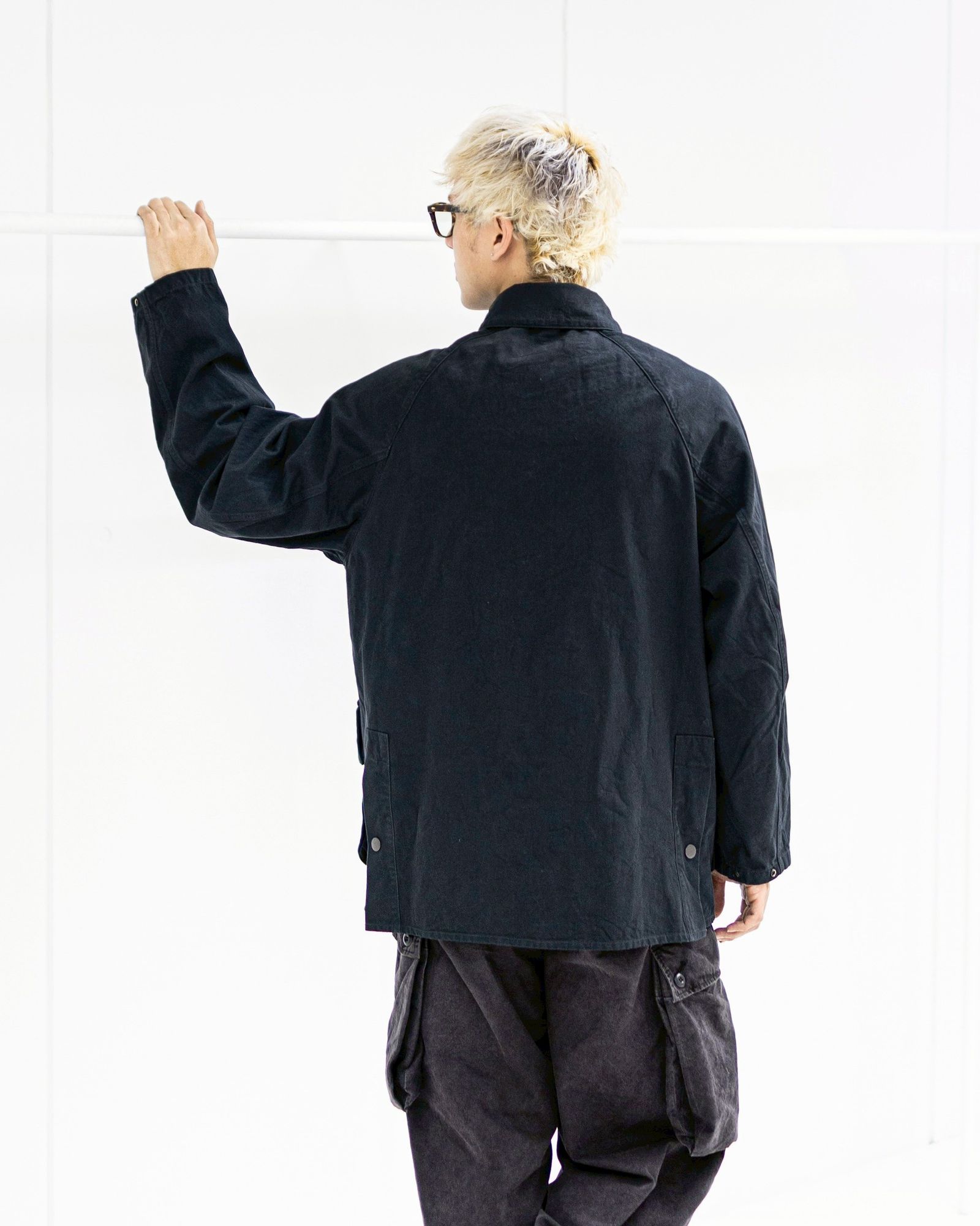 blurhms ブラームス 26SS Hard Twist Gabardine Riding Jacket(BHS26S017)BlackNavy☆12月26日(金)新作発売！