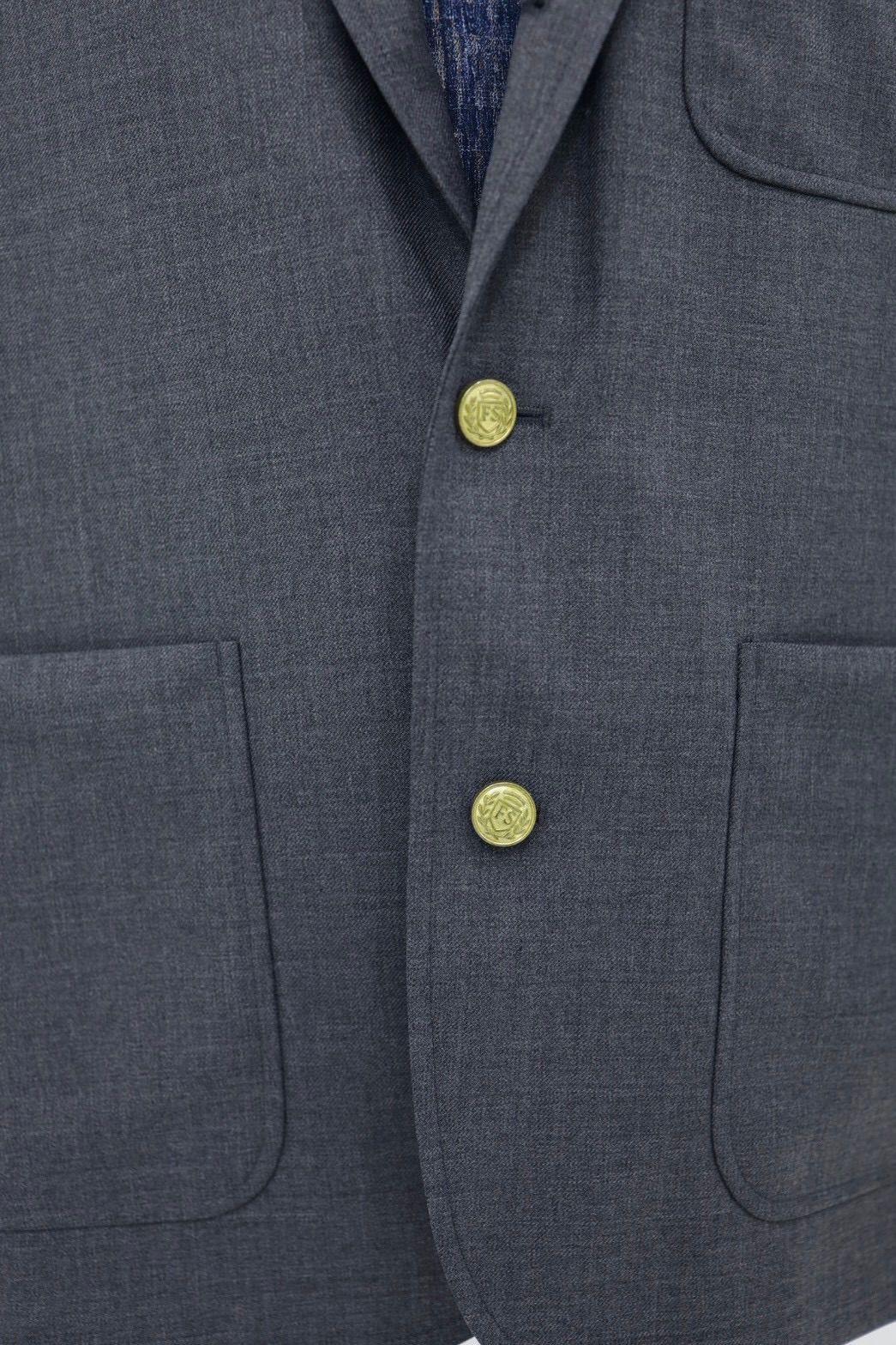 フレッシュサービス WOOL SERGE COLLEGE BLAZER (FSC261-10212)GRAY