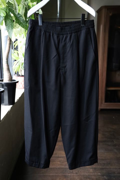 グラフペーパー 25AW Fulled Wool Gabardine Wide Easy Pants(GM253-40326)BLACK☆9月13日(土)12:00発売！