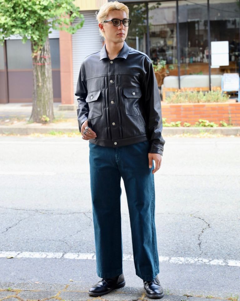YOKE Leather Trucker Jacket MARKスタイル