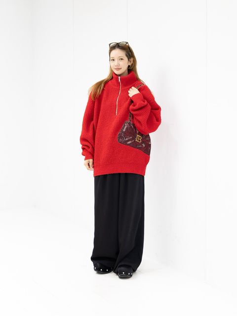 doublet 26FW TROMPE L’OEIL EMBROIDERY HALF ZIP KNIT style.2026.9.23
