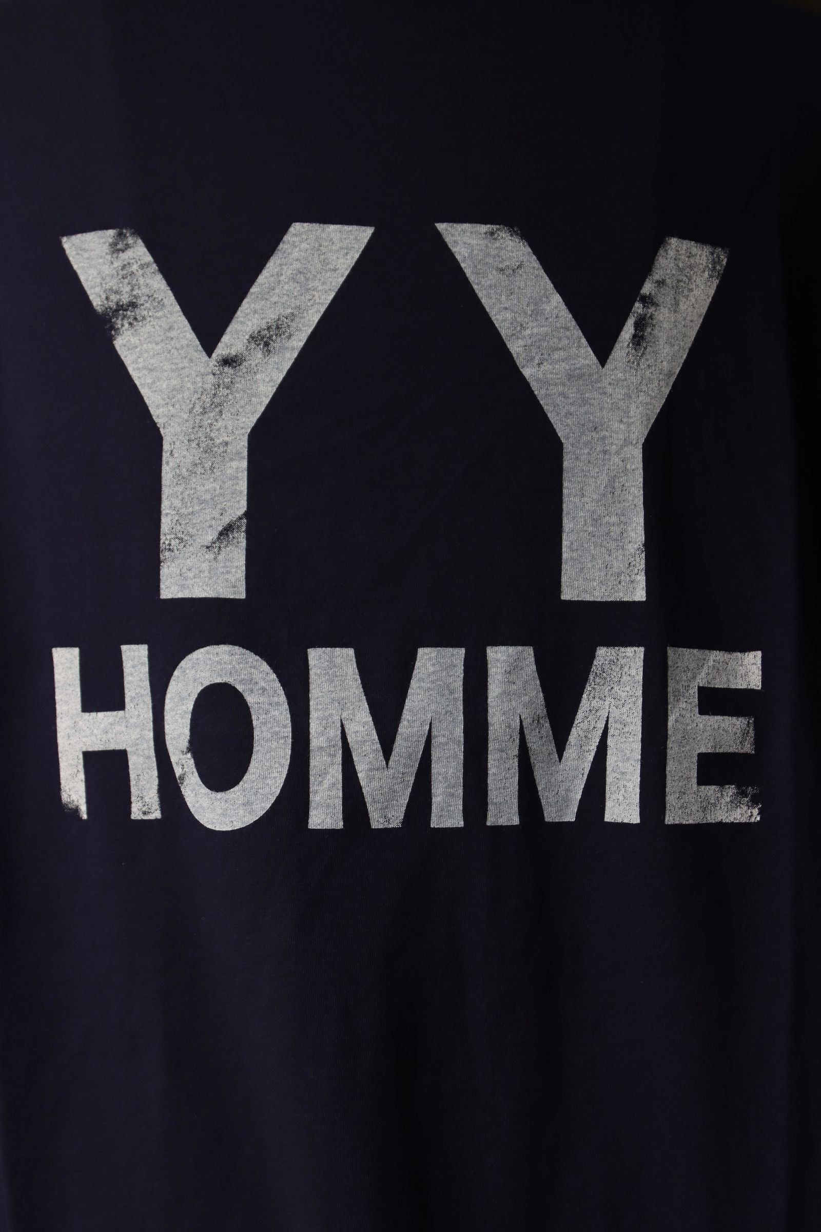 ヨウジヤマモト24SS YYHプリント半袖(HS-T92-991)NAVY