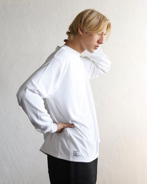 FreshService 24SS 新作 DRY JERSEY L/S CREW NECK TEE(WHITE) style 2024.3.22