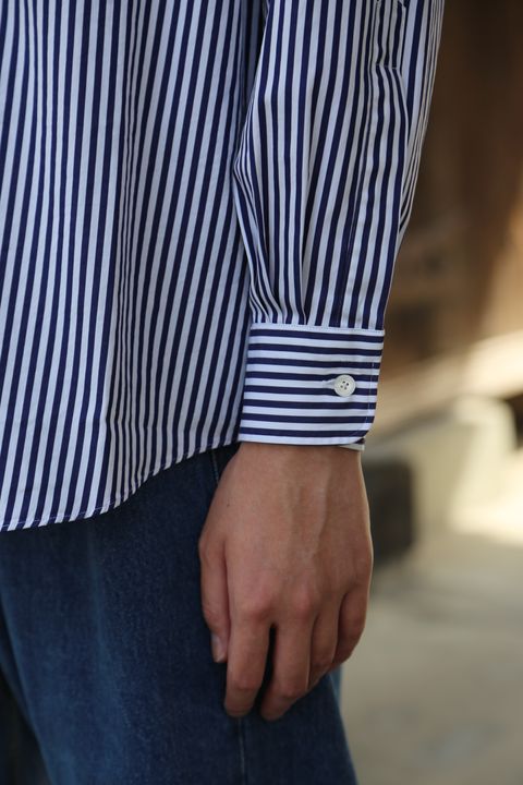 A.PRESSE Regular Collar Shirt"STRIPE"style.7.23.