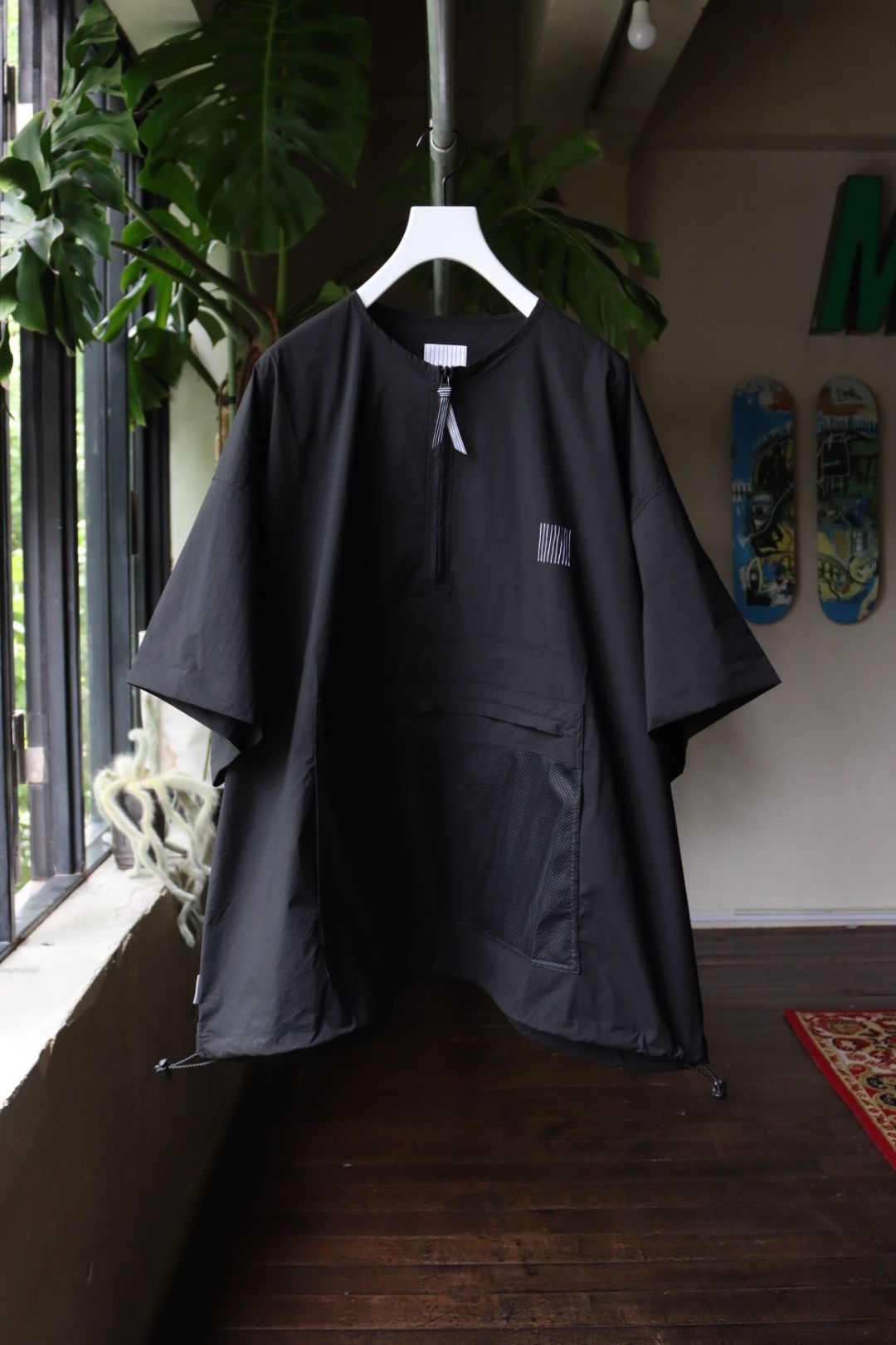 Stripes For Creative - S.F.C 23SS SPOT ハーフジップナイロンシャツ HALF ZIP NYLON SHIRT  (SFCSS23SPS01) BLACK | mark