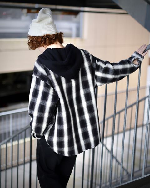 ©SAINT Mxxxxxx セントマイケル 23AW CHECK SHIRT PARKAスタイル