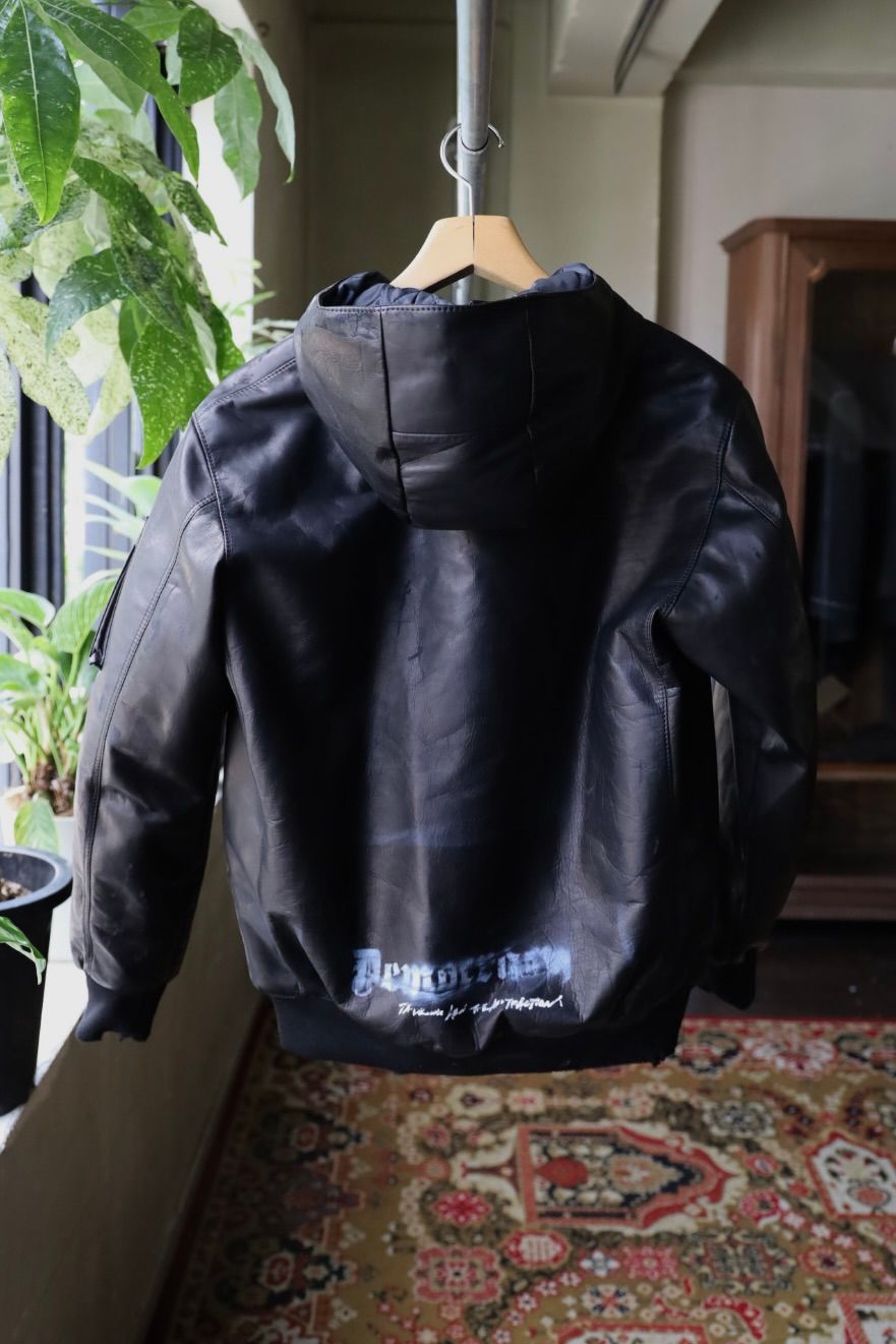 トーキングアバウト ジ アブストラクション 25AW DAMAGE LEATHER PARKA (2526AW-J-007)BLACK☆新作発売！