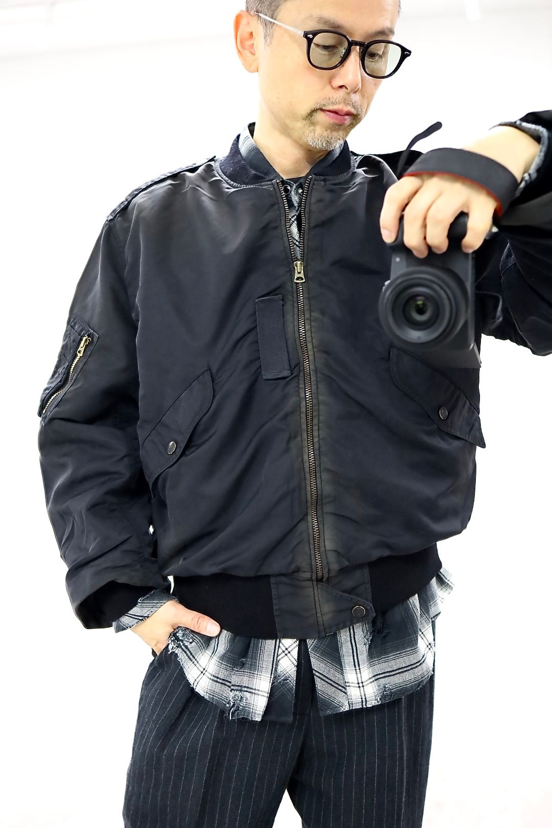 BOW WOW 25FWバウワウ ジャケットL-2B FLIGHT JACKET AGED(BW252-L2FJ) AGED BLACK