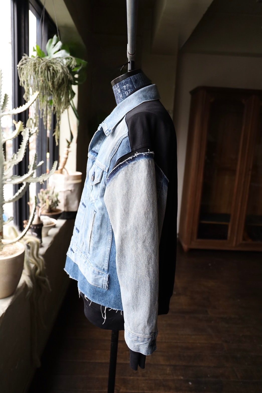 ジュンヤワタナベマン 25SS Levi's Wネームデニムジャケット(W0-J206-051)INDIGO×BLACK