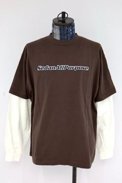 セダンオールパーパス 26SS Skate Logo Layered L/S Tee(SD26S-CT05)Brown x Off☆3月7日(土)発売！