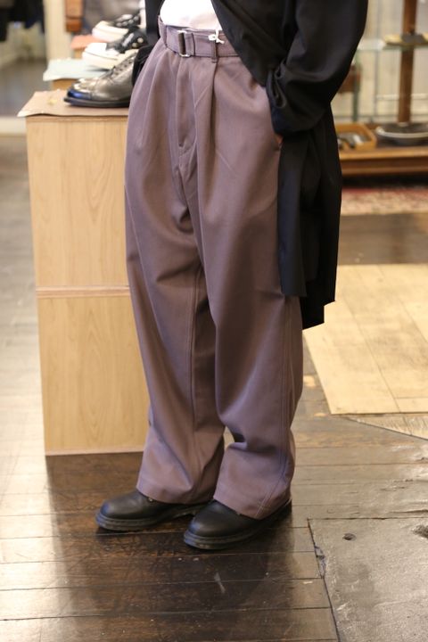 Graphpaper Hard Twill Belted Pants"GRAY"Style.2020.7.27.