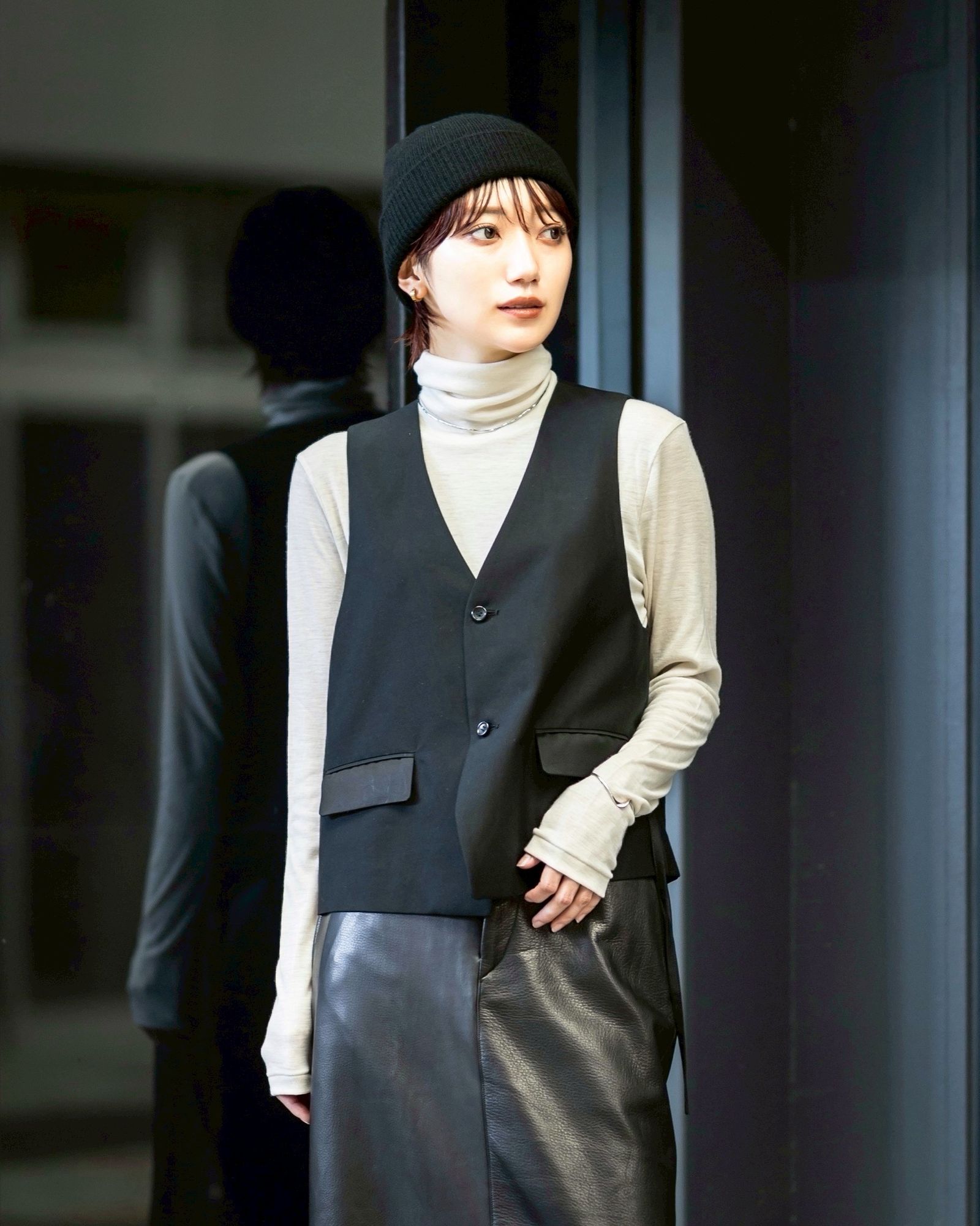 Graphpaper Cotton Cupro Back Satin Gilet STYLE 2025.09.22