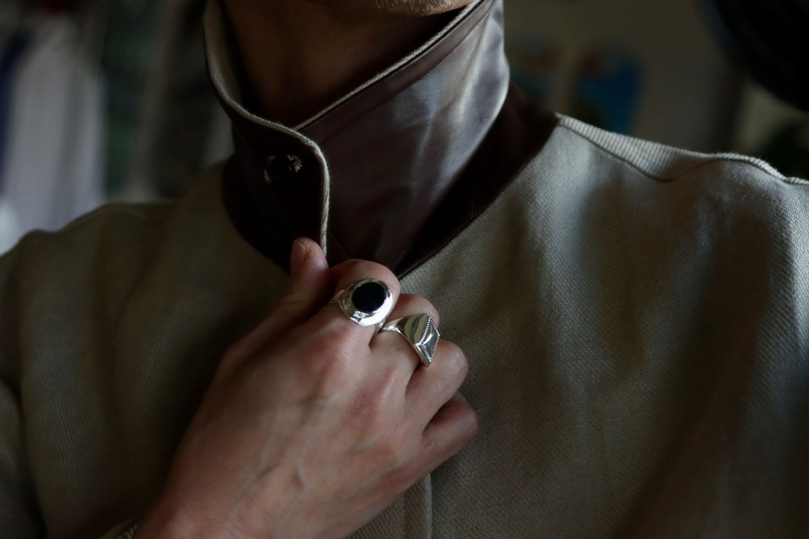 A.PRESSE Linen Half Coatスタイル
