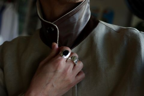 A.PRESSE Linen Half Coatスタイル