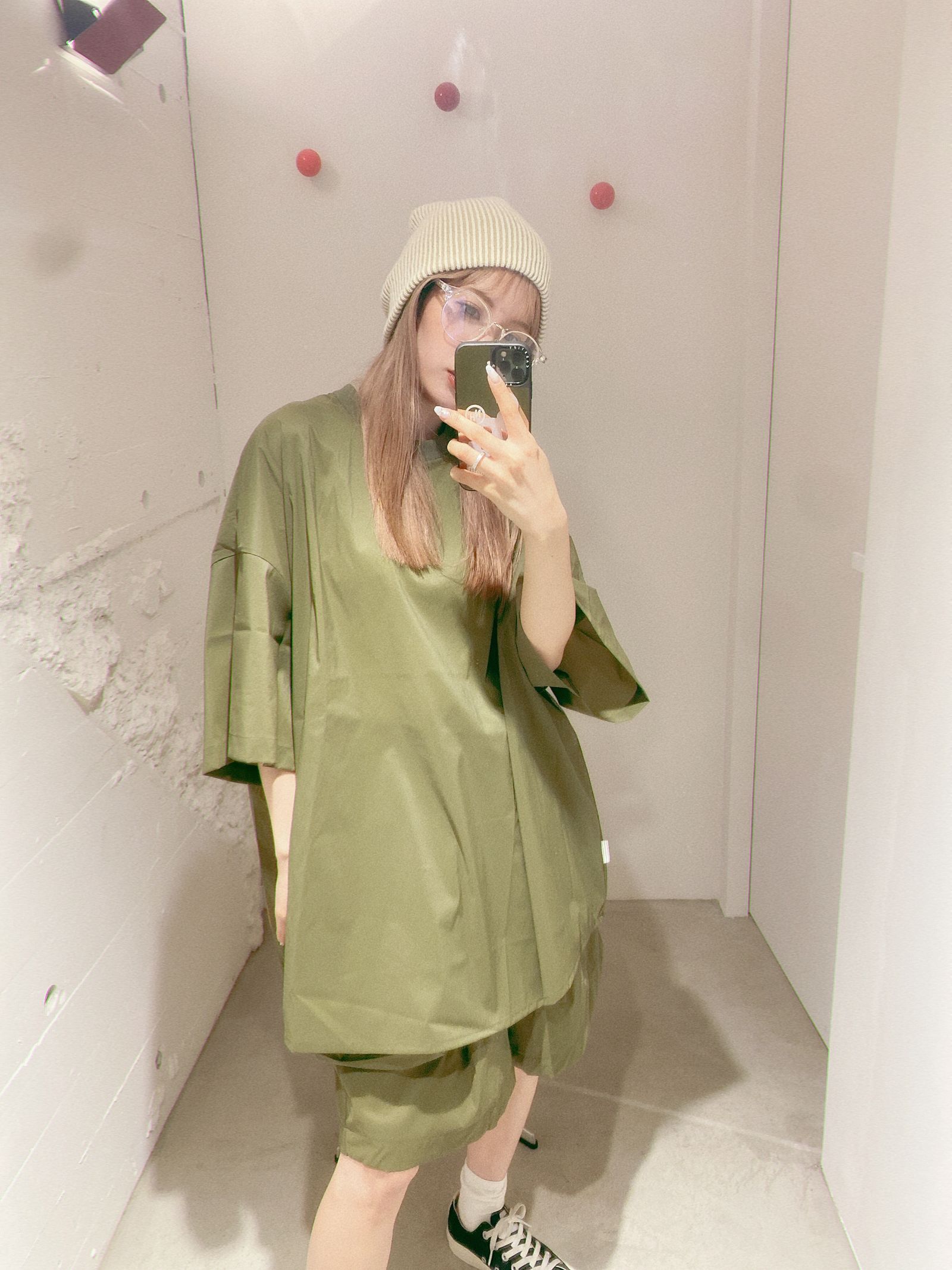 S.F.C 24SS エスエフシー BIG NYLON ROUND SS TEE (SFCSS24S06)Olive