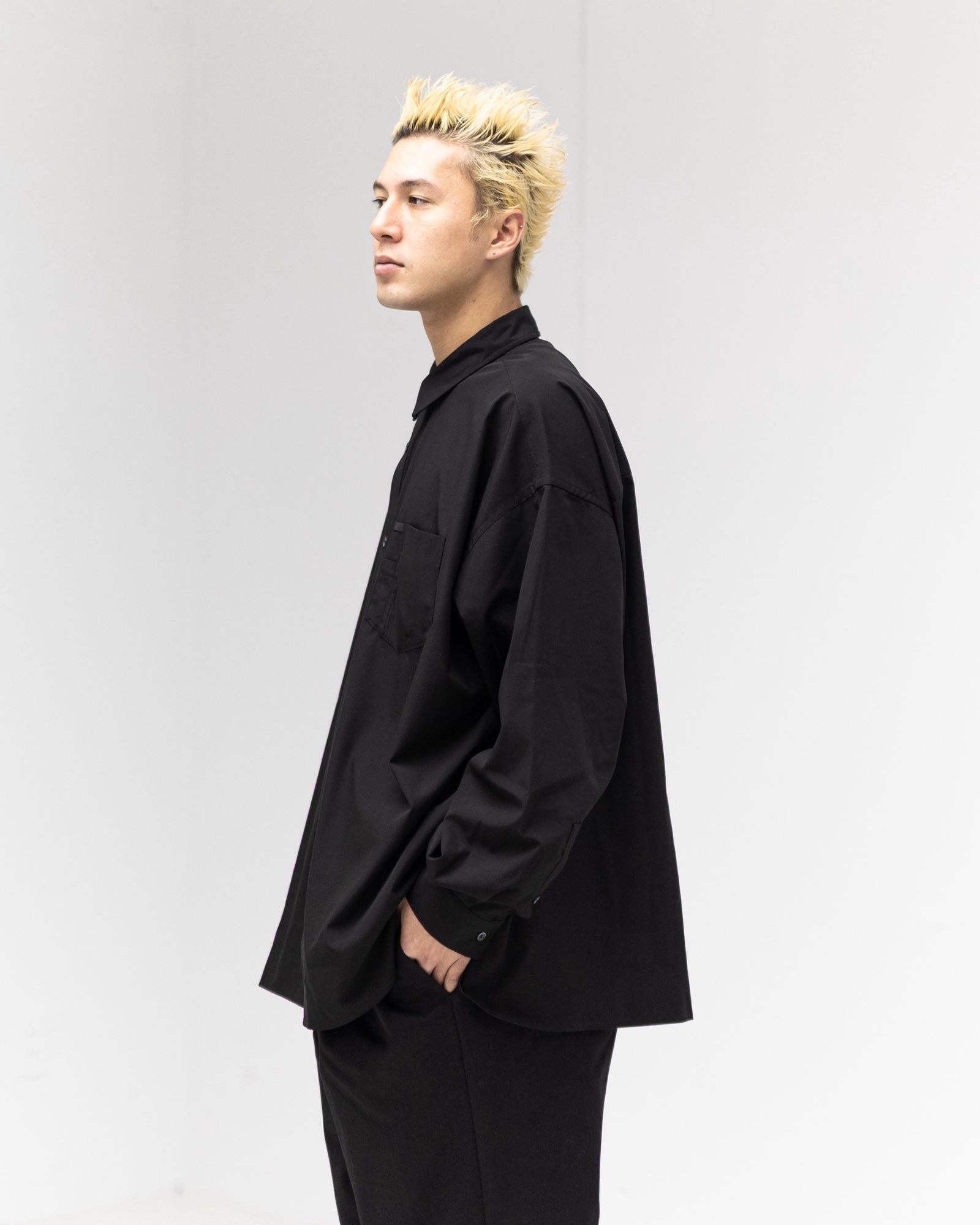 フレッシュサービス FDS SERVICE WORK REGULAR COLLAR SHIRT (FDS254-50099)BLACK