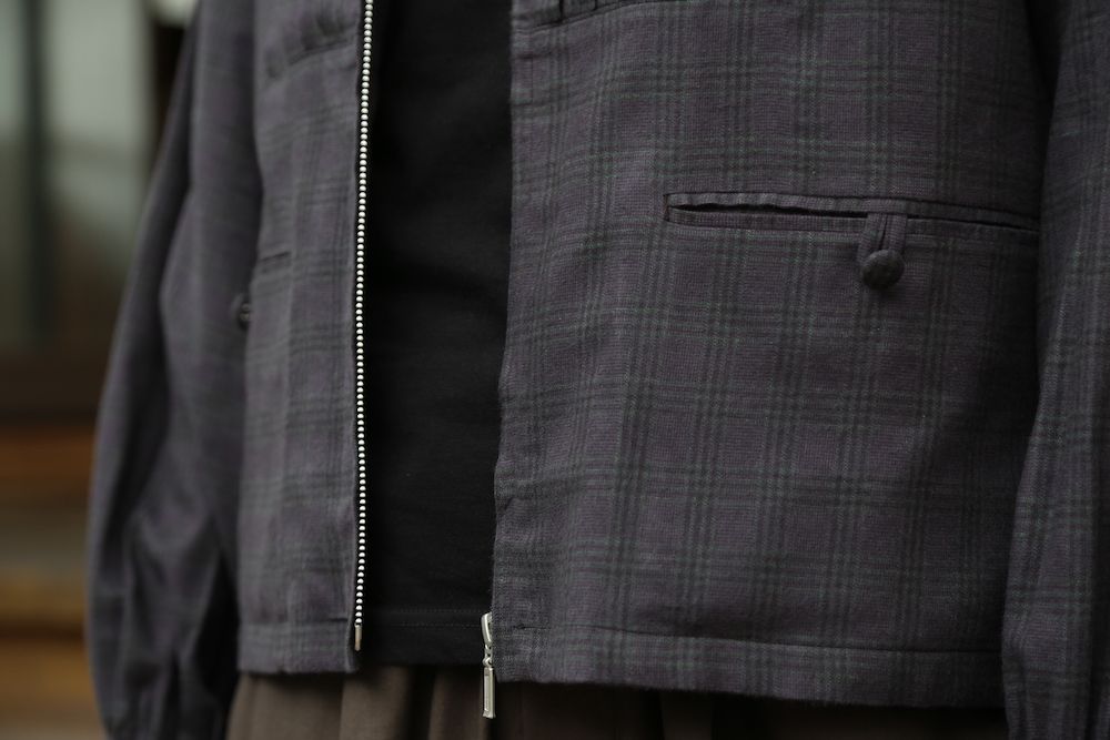 MATSUFUJI Flannel Check Pleats Jacket(M213-0301) style.2021.7.3