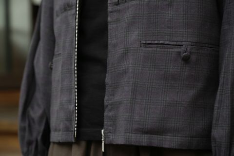 MATSUFUJI Flannel Check Pleats Jacket(M213-0301) style.2021.7.3.