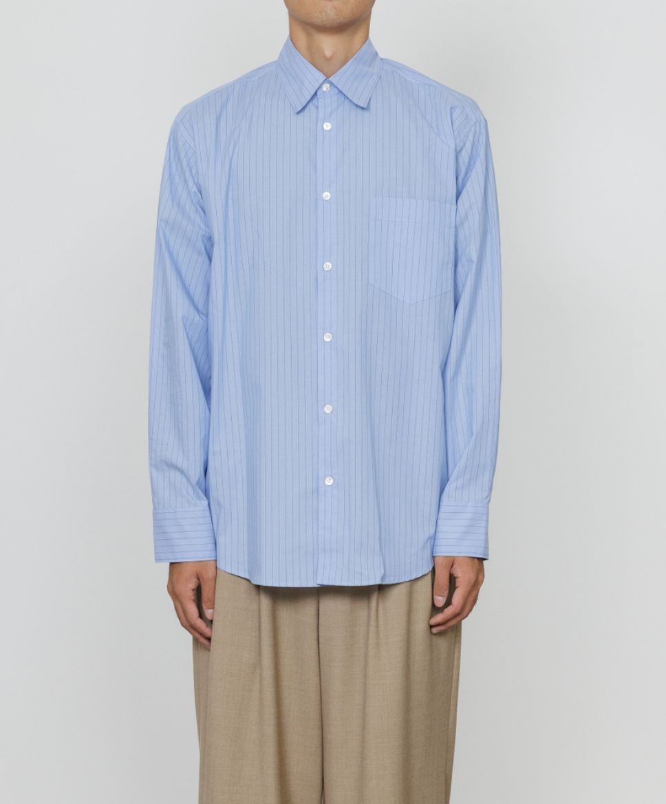 marka マーカ 26SS REGULAR COLLAR SHIRT(M26A05SH01C)BLUE STRIPE☆新作発売！