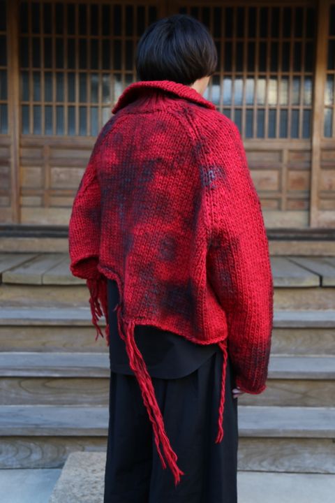 Yohji Yamamoto 朝倉ペイント手編タートルCニットstyle.10.1.