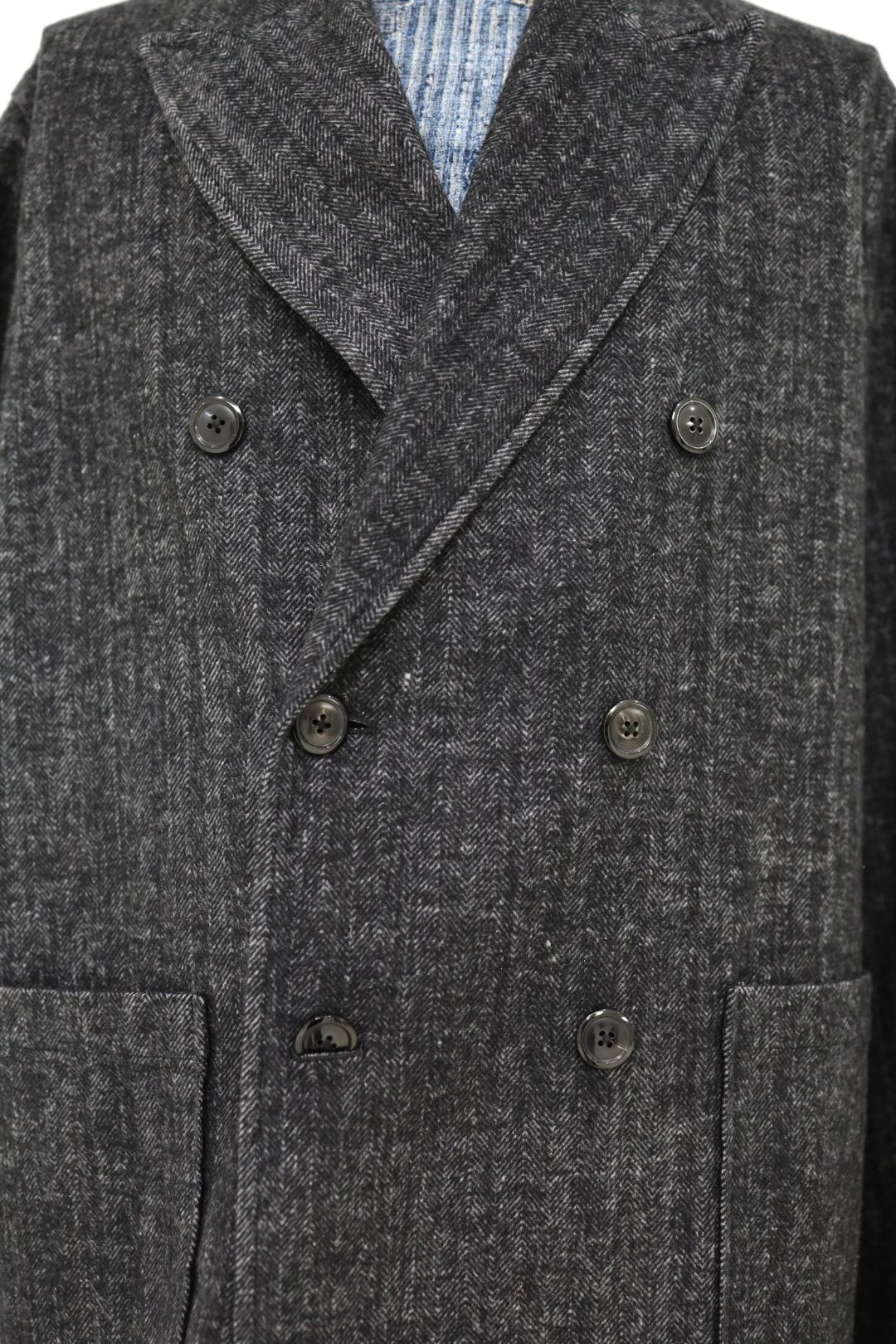 マーカ 26AW ヘビーシルクフランネル / リラックスドフィット W.B ジャケット(M26C19JK01C)HERRINGBONE☆新作発売！