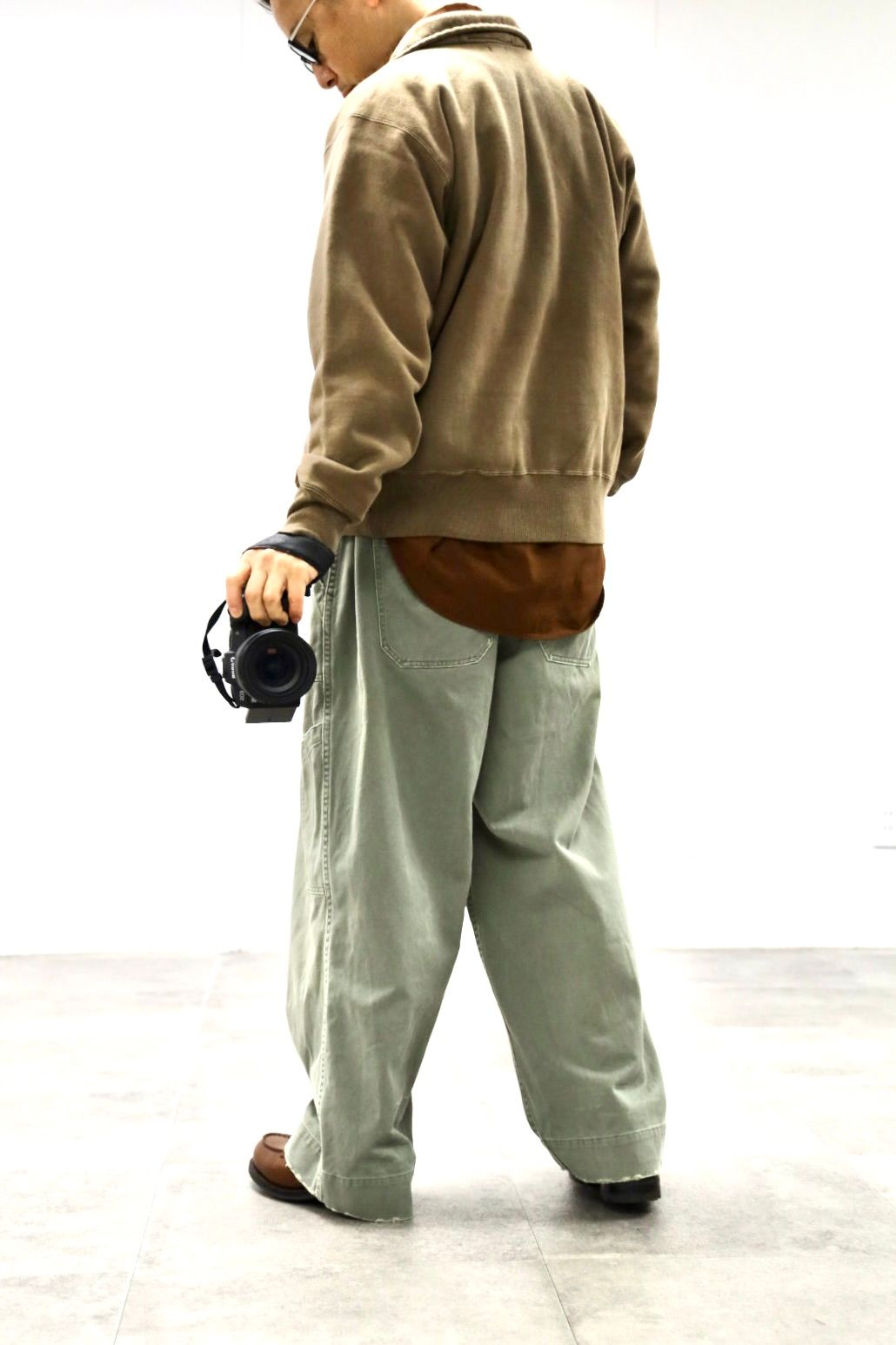 A.PRESSE 2026 STYLE1 Vintage Half Zip Sweatshirt"BROWN"スタイル