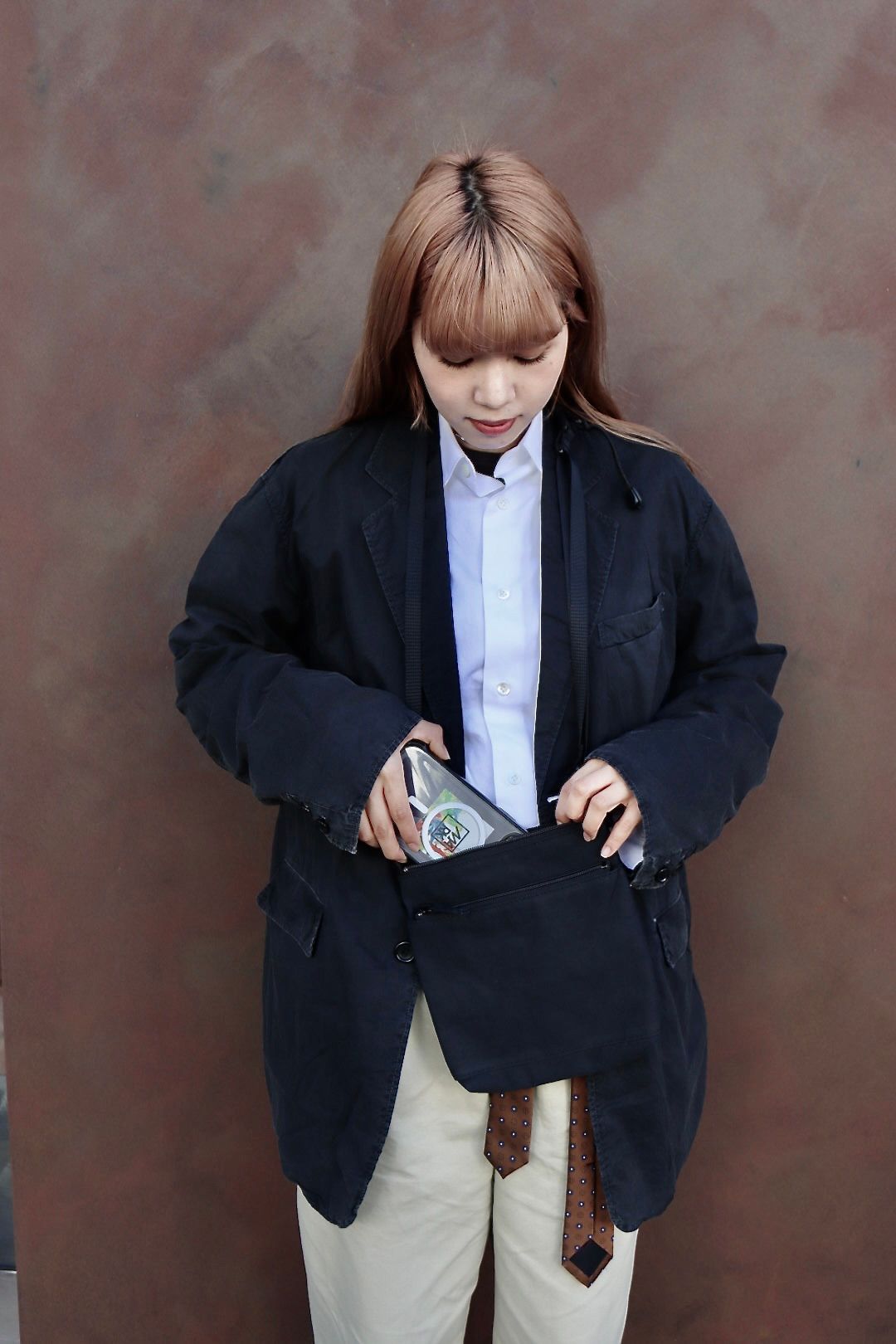 グラフペーパー24SS Washi Duck Sacoche S(GU241-90306C)BLACK☆2月17日(土)発売！