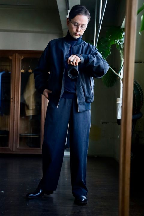 A.PRESSE Silk Padding Jacketスタイル.2025.1.12.