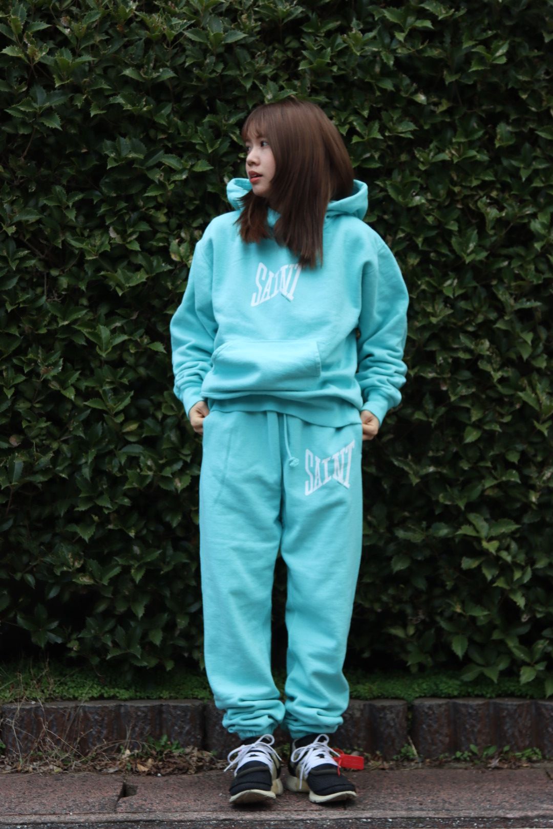 ©SAINT M×××××× 23SS SAINT HOODIE"BLUE"スタイル