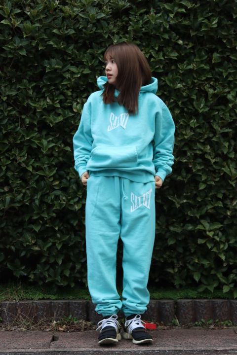 ©SAINT M×××××× 23SS SAINT HOODIE"BLUE"スタイル