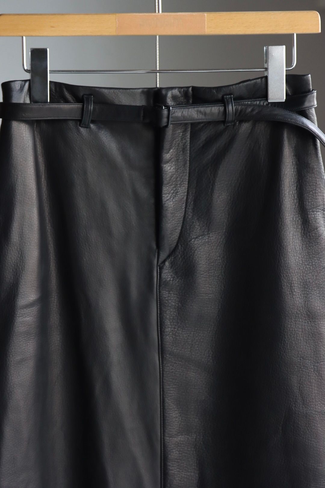 blurhms Women's 25FW Steer Leather Belted Skirt(BHSW25F8)Black☆8月29日(金)新作発売！