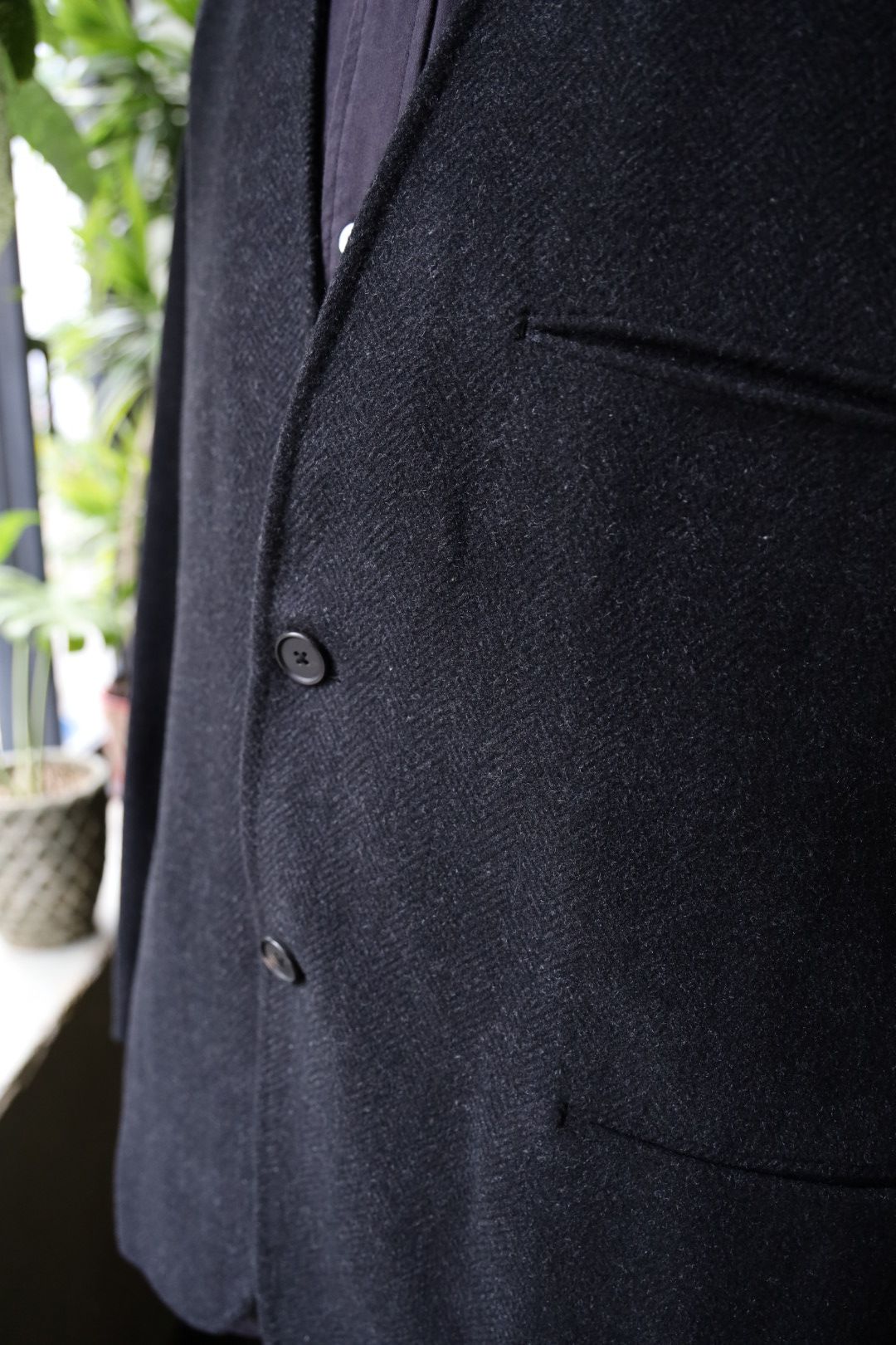 アプレッセ 2025 STYLE2 Silk Cashmere Tweed Collarless Jacket(25AAP-01-20)CHARCOAL☆9月27日(土)発売！