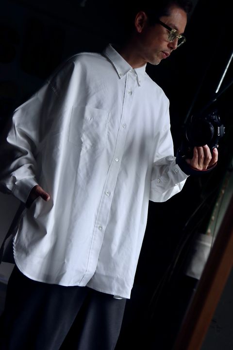 FreshService DRY OXFORD CORPORATE L/S B.D. SHIRT"WHITE"スタイル