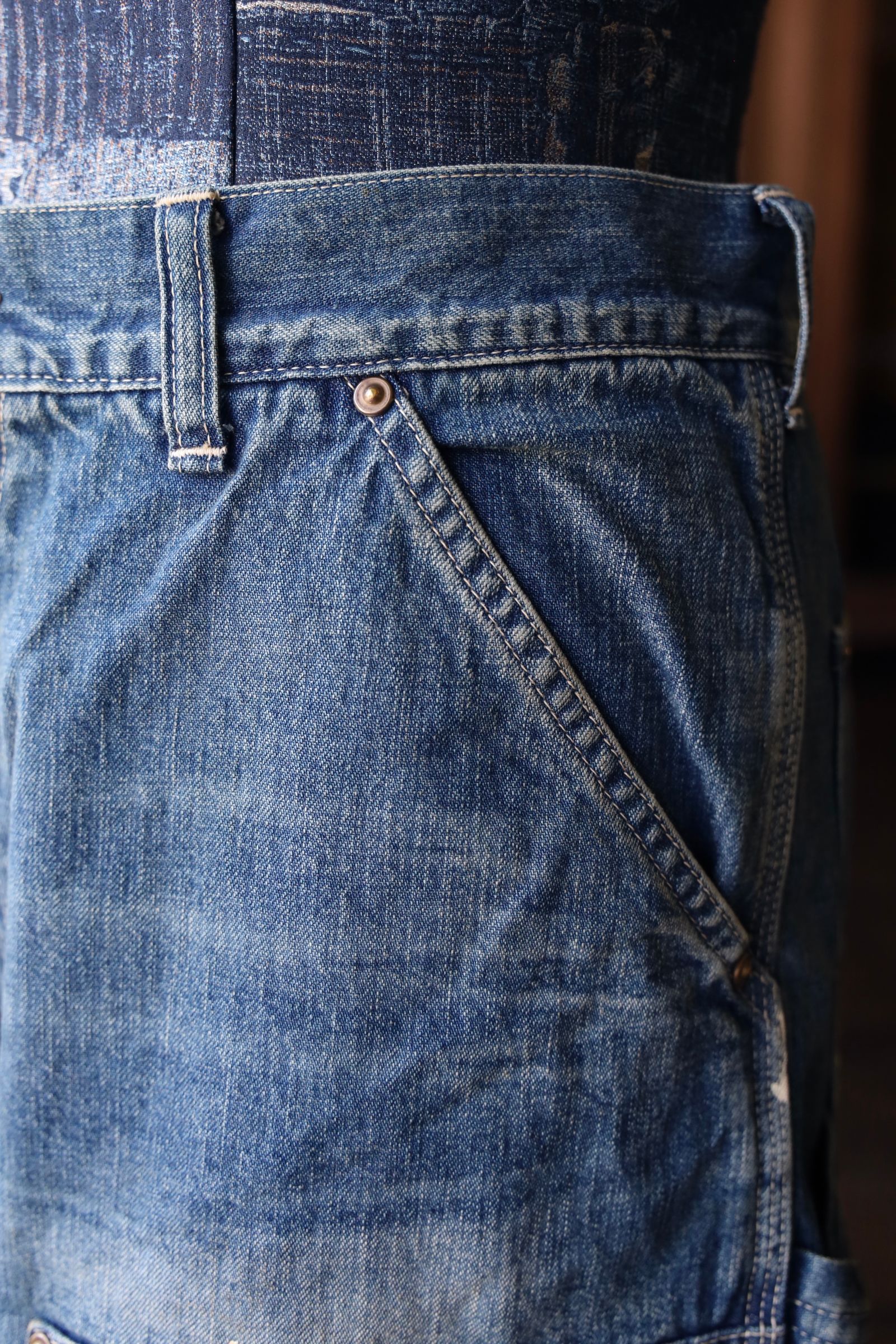 セントマイケル25SS デニムショーツ DOUBLE KNEE SHORTS(SM-HR8-0000-073)BLUE