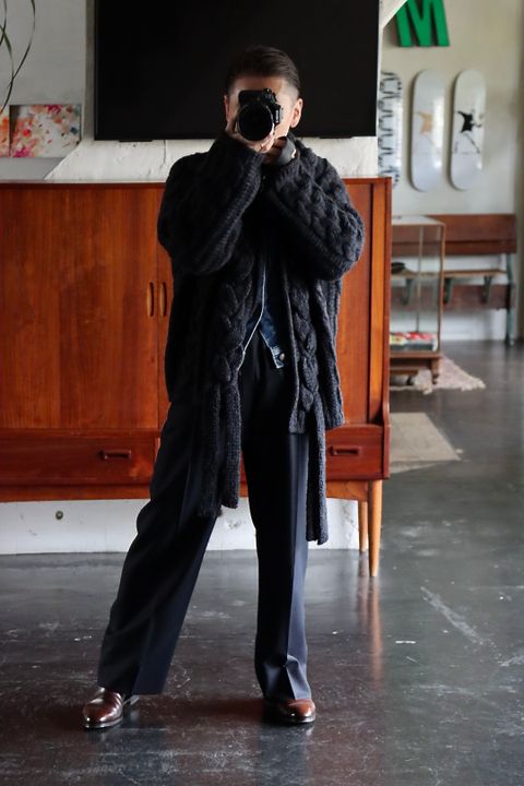 Ets.MATERIAUX マテリオ セレモニーパンツ"NAVY"size:2 style.