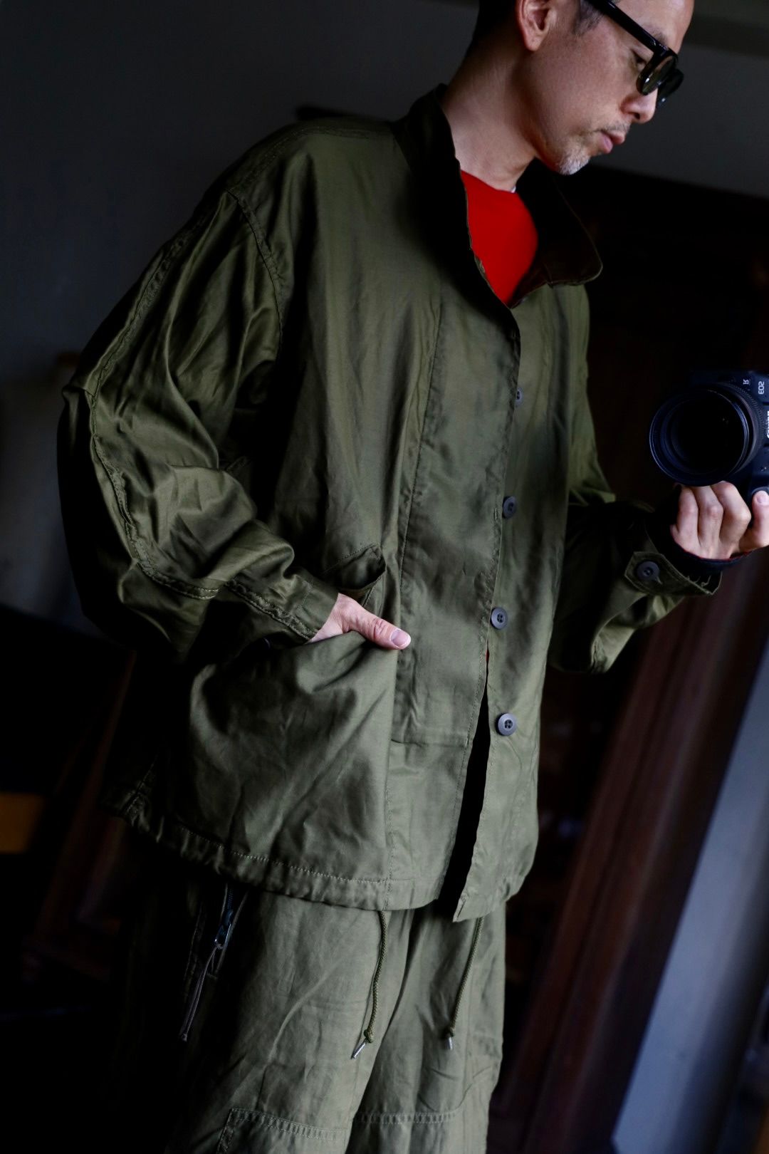 Gurankファティーグジャケット"KHAKI"スタイル