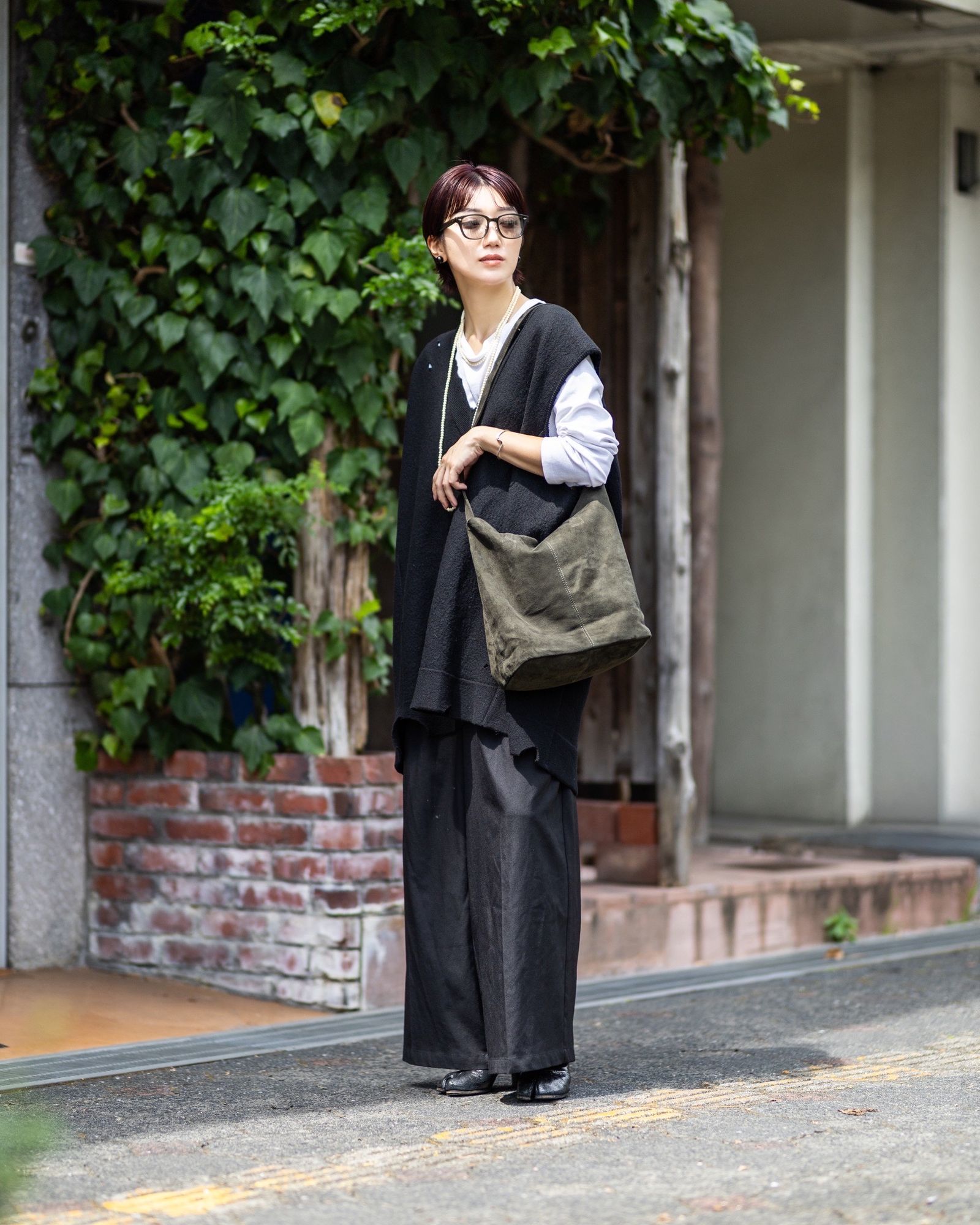 Morphee / モルフェトートバッグ 3WAY MIDIUM TOTE(LONG)SUEDE [MOSS GREEN]☆新作発売！