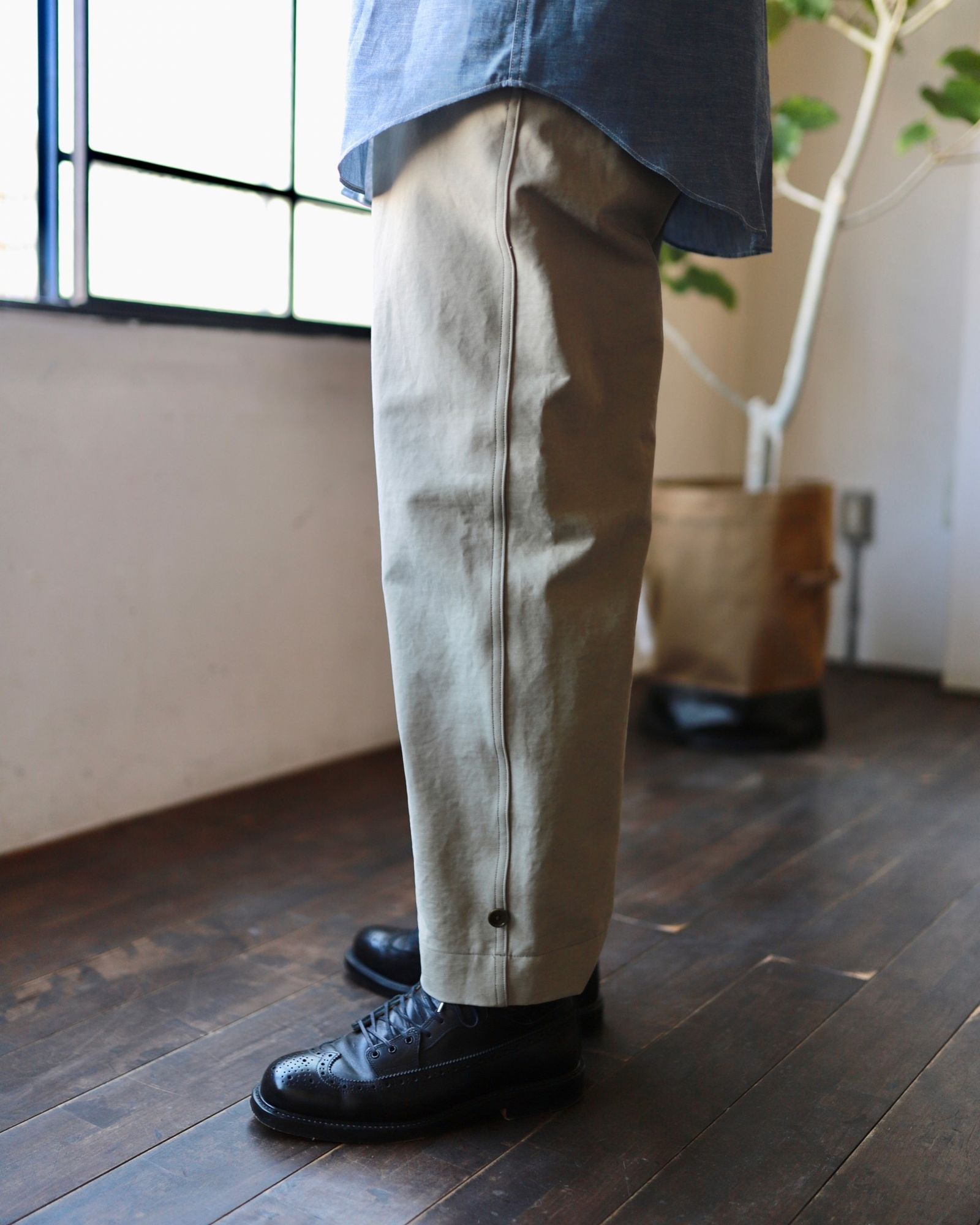 A.PRESSE Rigid Chambray Shirt style.2023.2.10
